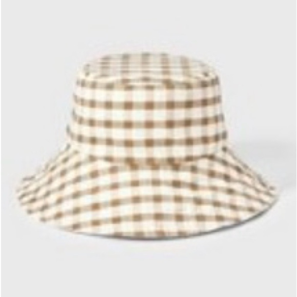 Reversible Gingham Bucket Hat